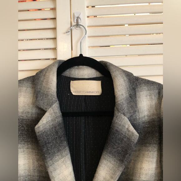 Rebecca Minkoff Plaid Wool Coat - Picture 4 of 9
